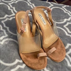 Cape Robbin Clear Nude Heels